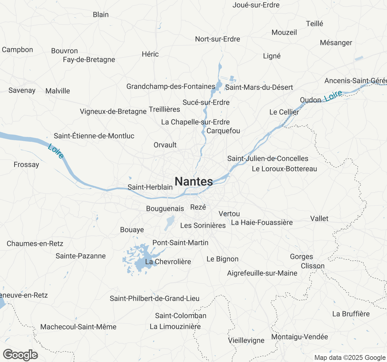 Map of Nantes
